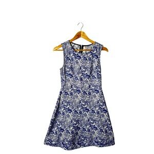 Poema Floral Lace Fit & Flare A-line Midi Dress Size Small Summer